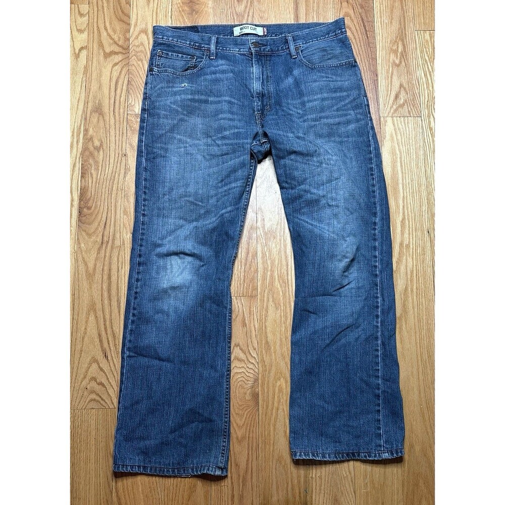 Levis 527 Mens Vintage 36x30 Boot Cut Distressed Faded Y2K Cotton Jeans Denim